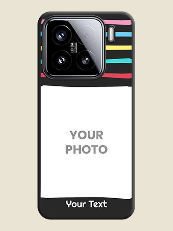 Custom Multicolor Lines with Image On Space Black Custom Soft Matte Mobile Back Cover - Xiaomi 15 5G - alternate view