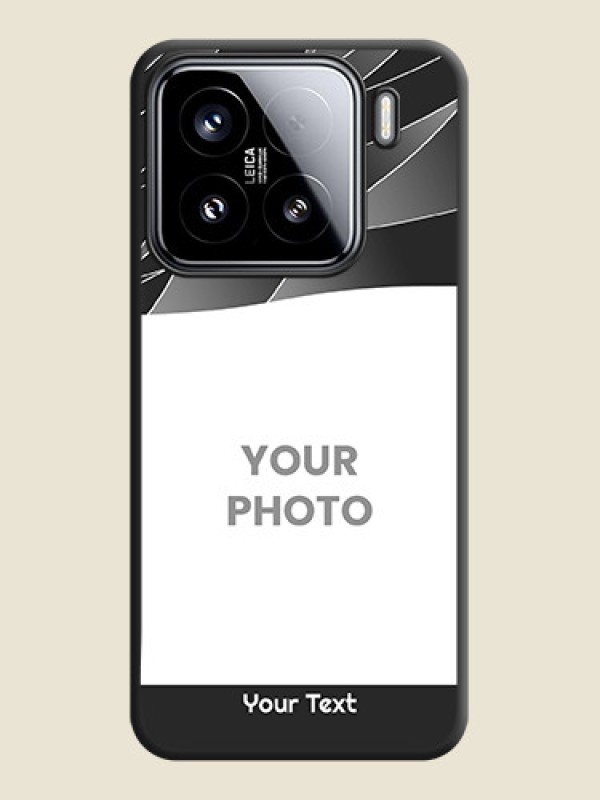 Custom Mixed Wave Lines on Photo On Space Black Custom Soft Matte Mobile Back Cover - Xiaomi 15 5G - alternate view