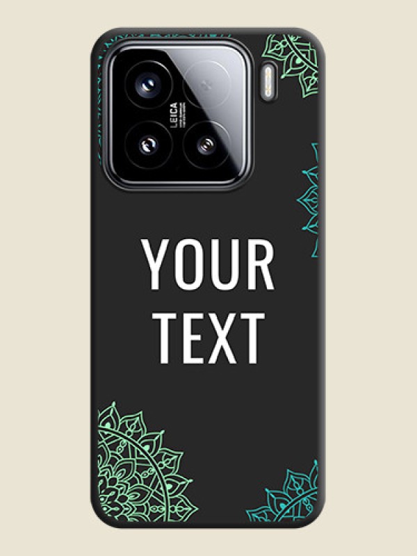 Custom Your Name with Floral Design On Space Black Custom Soft Matte Mobile Back Cover - Xiaomi 15 5G - alternate view