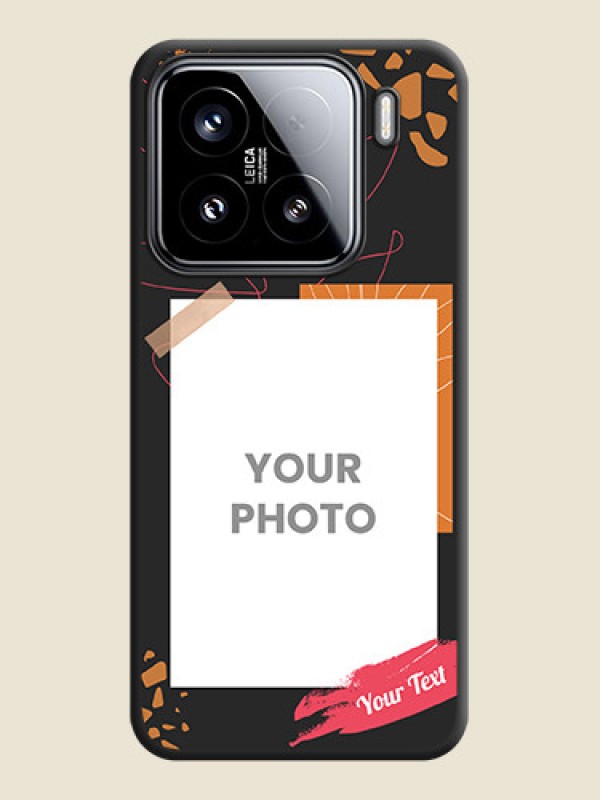 Custom Orange Photo Frame On Space Black Custom Soft Matte Mobile Back Cover - Xiaomi 15 5G - alternate view