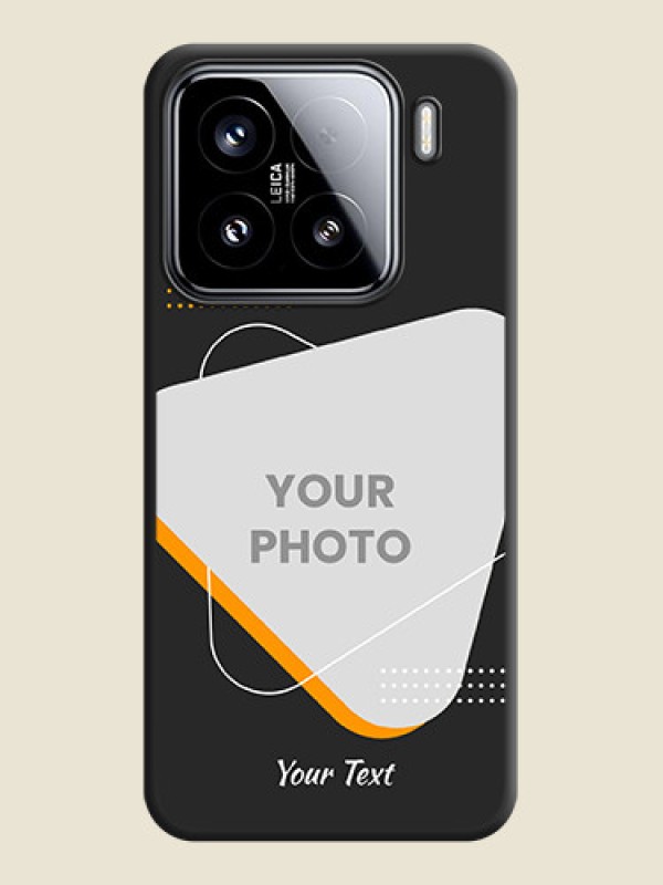Custom Yellow Triangle on Photo On Space Black Custom Soft Matte Mobile Back Cover - Xiaomi 15 5G - alternate view