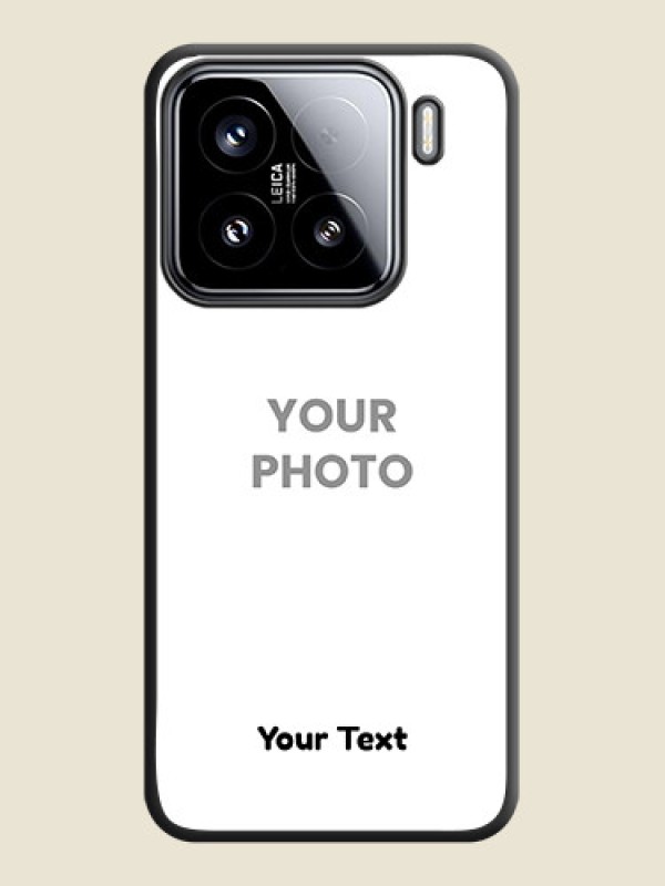 Custom Full Single Pic Upload With Text On Space Black Custom Soft Matte Mobile Back Cover - Xiaomi 15 5G - alternate view