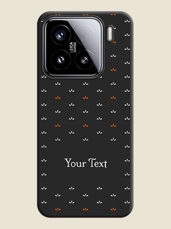 Custom Simple Pattern With Custom Text On Space Black Custom Soft Matte Mobile Back Cover - Xiaomi 15 5G - alternate view