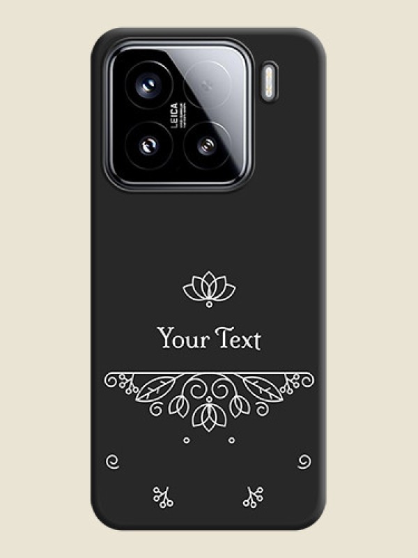 Custom Lotus Garden Custom Text On Space Black Custom Soft Matte Mobile Back Cover - Xiaomi 15 5G - alternate view