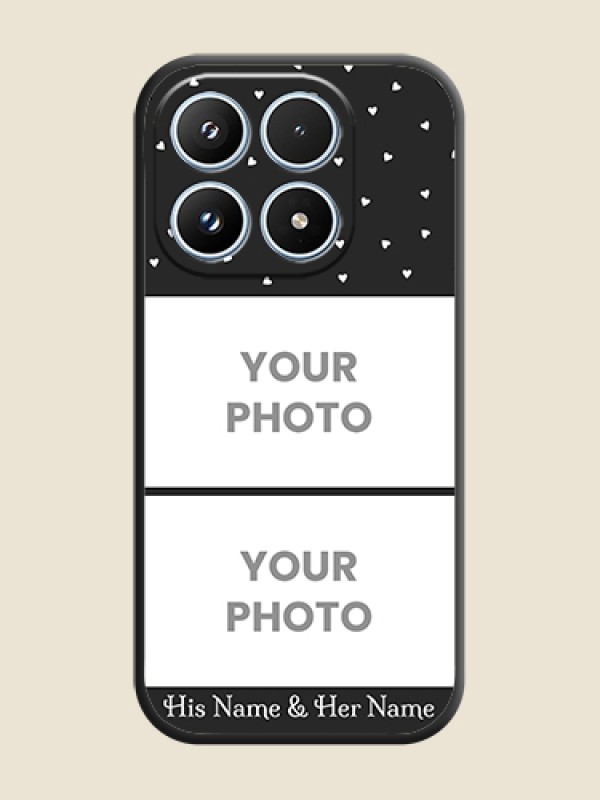 Custom Miniature Love Symbols with Name On Space Black Custom Soft Matte Mobile Back Cover - Xiaomi 17 5G - alternate view