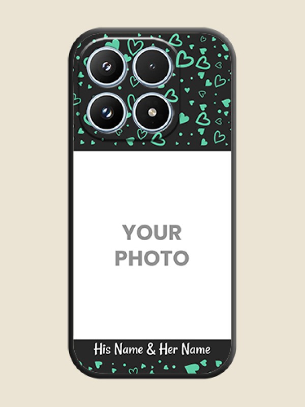 Custom Sea Green Indefinite Love Pattern on Photo On Space Black Custom Soft Matte Mobile Back Cover - Xiaomi 17 5G - alternate view