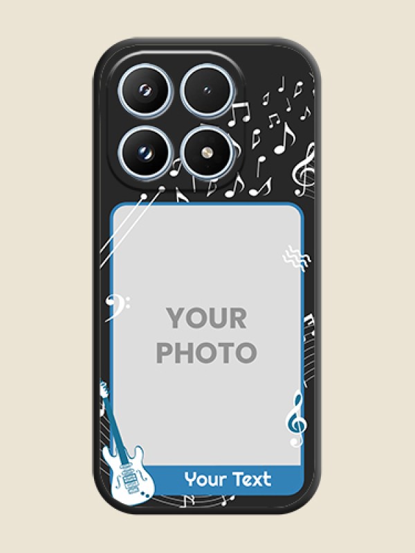 Custom Musical Theme Design with Text on Photo On Space Black Custom Soft Matte Mobile Back Cover - Xiaomi 17 5G - alternate view