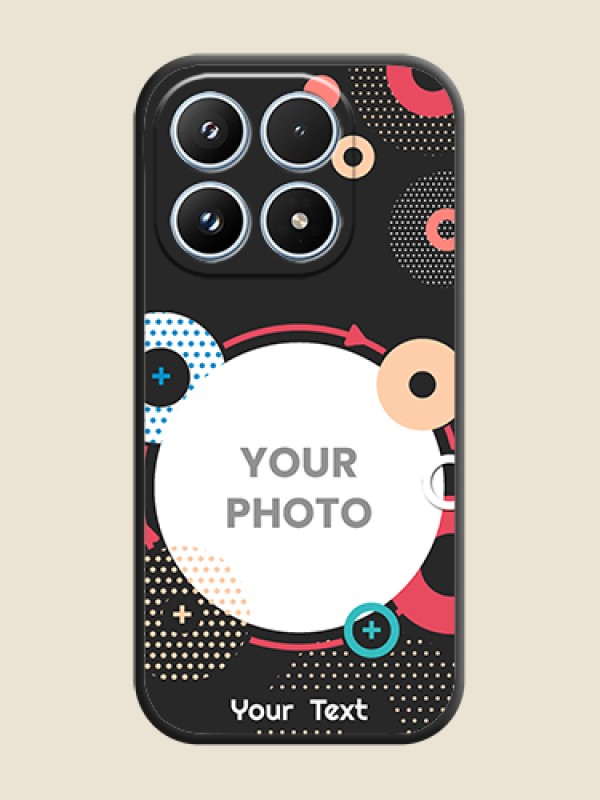 Custom Multicoloured Round Image On Space Black Custom Soft Matte Mobile Back Cover - Xiaomi 17 5G - alternate view