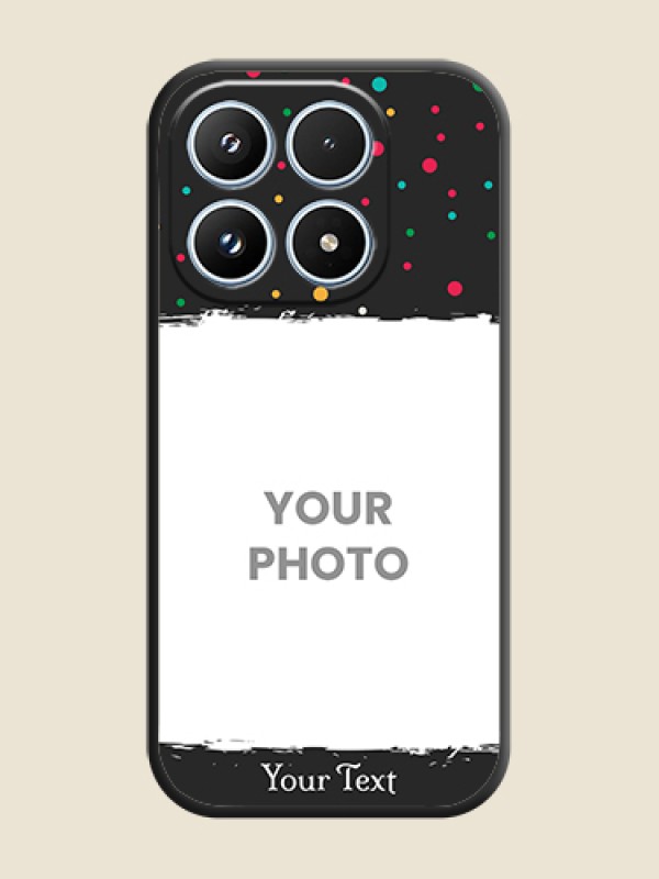 Custom Multicolor Dotted Pattern with Text On Space Black Custom Soft Matte Mobile Back Cover - Xiaomi 17 5G - alternate view