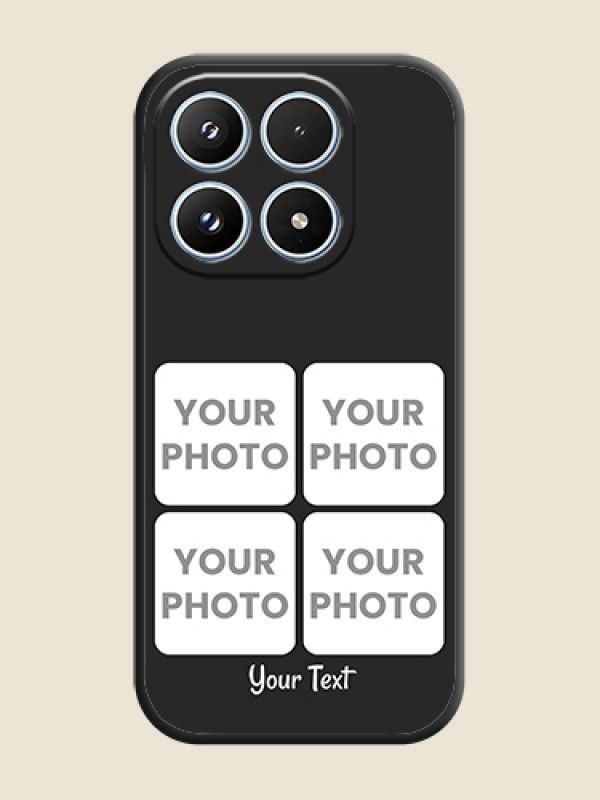 Custom Floral Art with 6 Image Holder on Photo On Space Black Custom Soft Matte Mobile Back Cover - Xiaomi 17 5G - alternate view