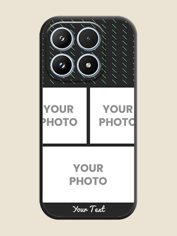 Custom Cross Dotted Pattern with 2 Image Holder On Space Black Custom Soft Matte Mobile Back Cover - Xiaomi 17 5G - alternate view