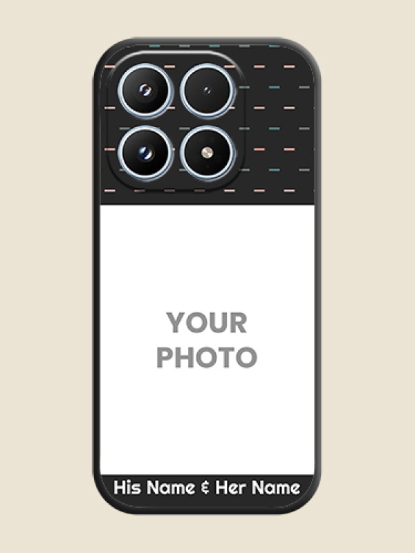 Custom Line Pattern Design with Text On Space Black Custom Soft Matte Mobile Back Cover - Xiaomi 17 5G - alternate view