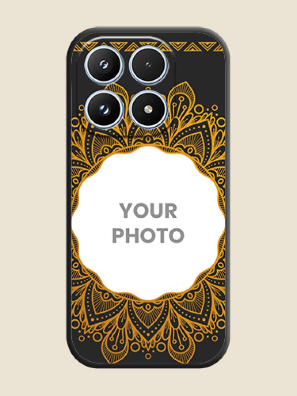 Custom Round Image with Floral Design On Space Black Custom Soft Matte Mobile Back Cover - Xiaomi 17 5G - alternate view
