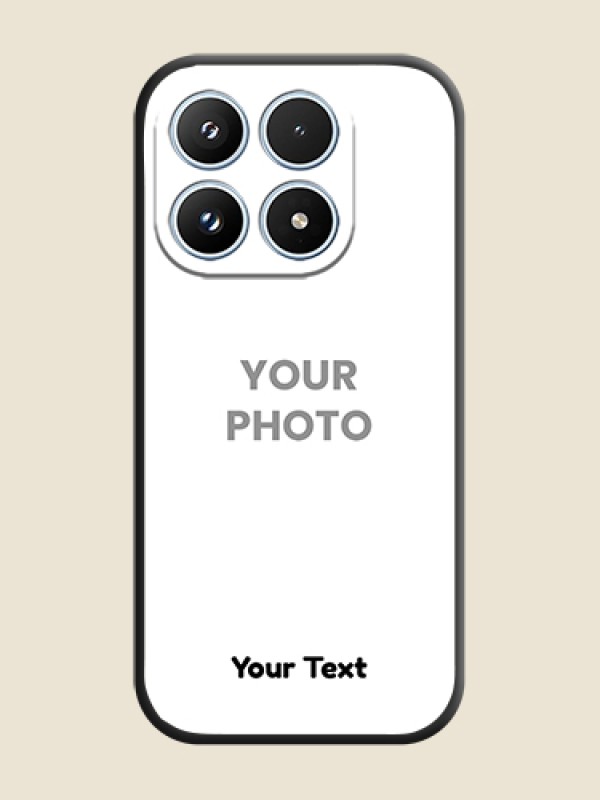 Custom Full Single Pic Upload With Text On Space Black Custom Soft Matte Mobile Back Cover - Xiaomi 17 5G - alternate view