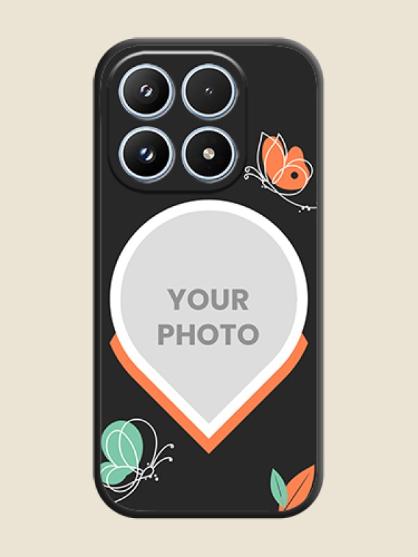 Custom Upload Pic With Simple Butterly Design On Space Black Custom Soft Matte Mobile Back Cover - Xiaomi 17 5G - alternate view