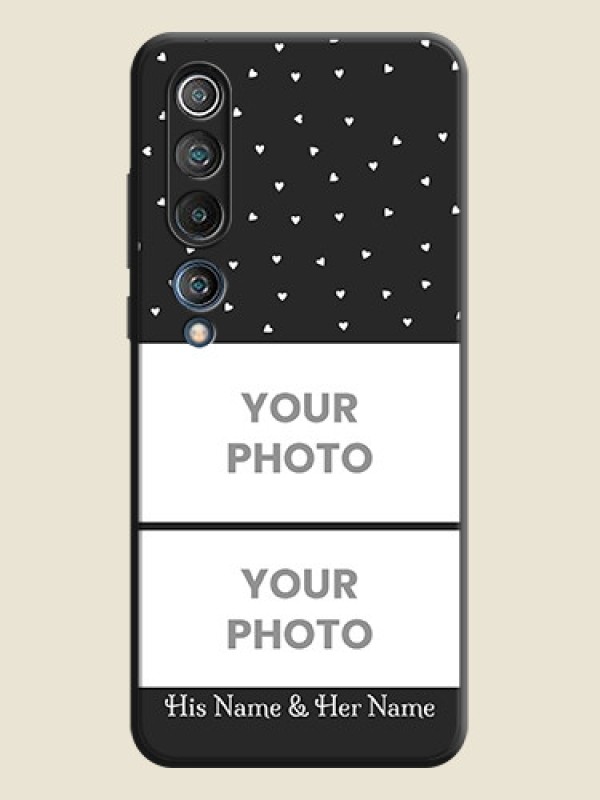 Custom Miniature Love Symbols with Name on Space Black Custom Soft Matte Back Cover - Mi 10 5G - alternate view