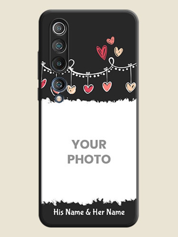 Custom Pink Love Hangings with Name on Space Black Custom Soft Matte Phone Cases - Mi 10 5G - alternate view