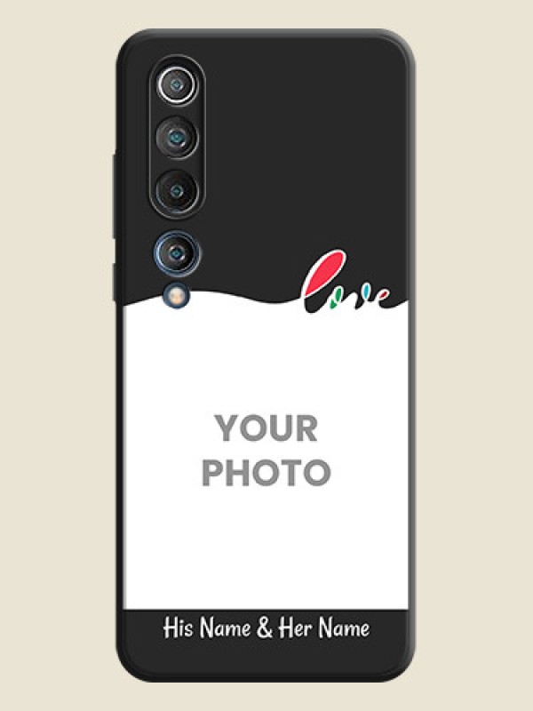 Custom Fall in Love Pattern with Picture - Photo on Space Black Soft Matte Mobile Case - Mi 10 5G - alternate view