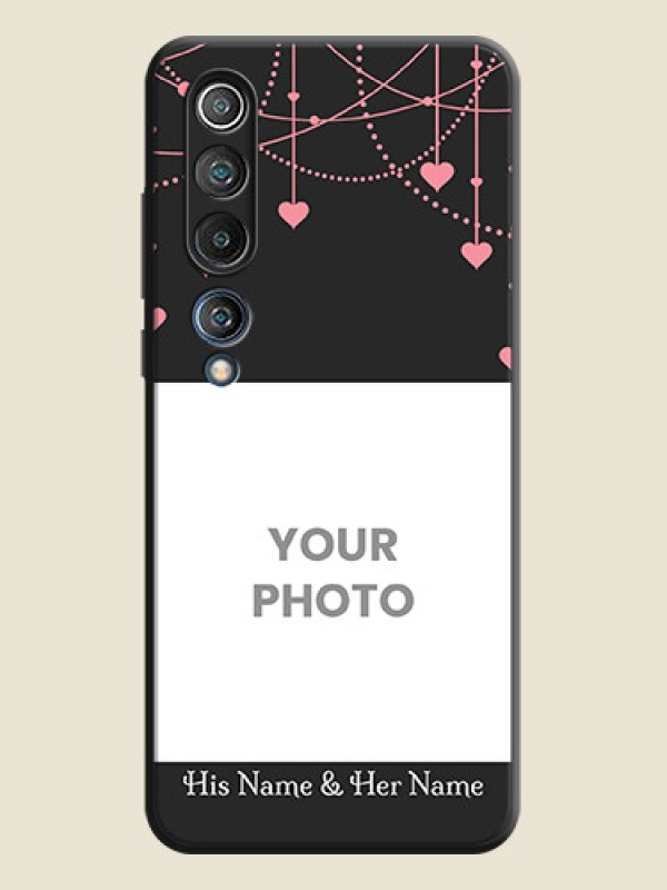 Custom Pink Love Hangings with Text on Space Black Custom Soft Matte Back Cover - Mi 10 5G - alternate view