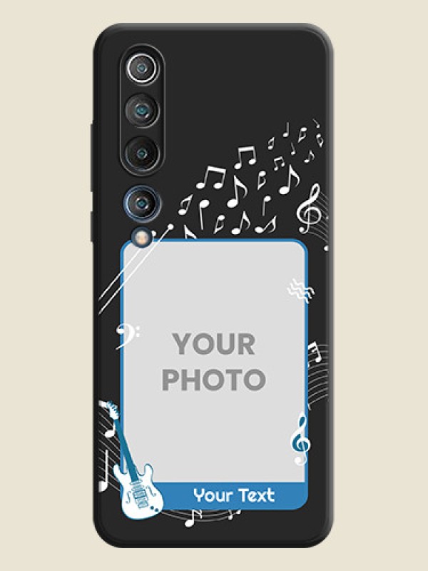 Custom Musical Theme Design with Text - Photo on Space Black Soft Matte Mobile Case - Mi 10 5G - alternate view