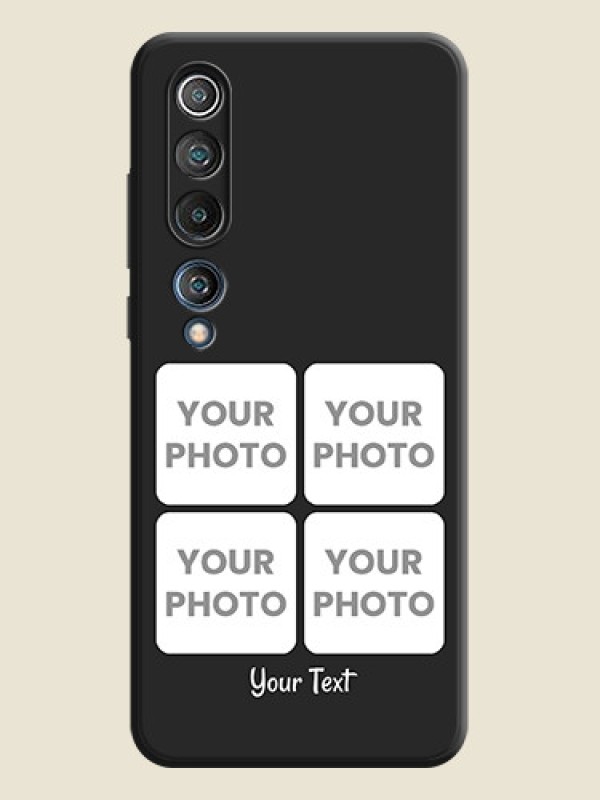 Custom Floral Art with 6 Image Holder - Photo on Space Black Soft Matte Mobile Case - Mi 10 5G - alternate view