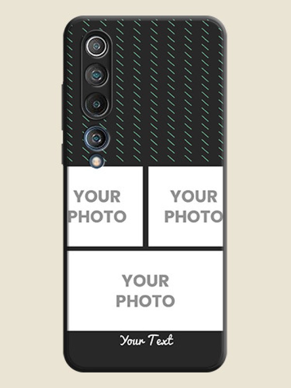 Custom Cross Dotted Pattern with 2 Image Holder  on Personalised Space Black Soft Matte Cases - Mi 10 5G - alternate view