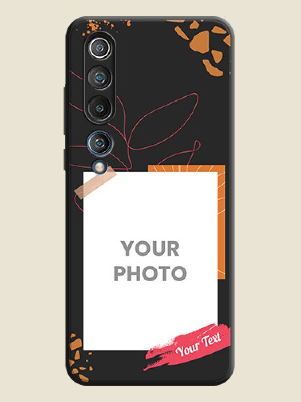 Custom Orange Photo Frame on Space Black Custom Soft Matte Phone Back Cover - Mi 10 5G - alternate view