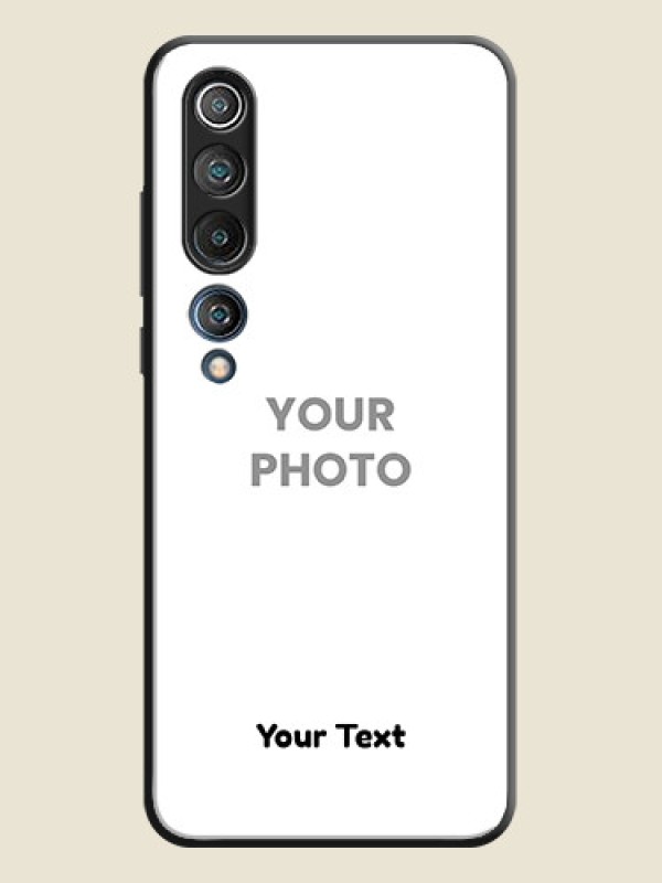 Custom Full Single Pic Upload With Text On Space Black Personalized Soft Matte Phone Covers -Xiaomi Mi 10 5G - alternate view