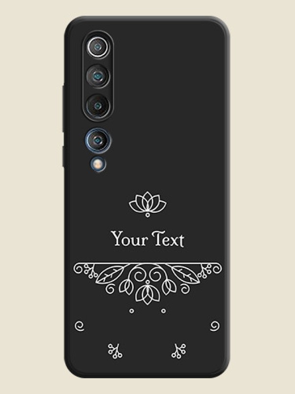 Custom Lotus Garden Custom Text On Space Black Personalized Soft Matte Phone Covers -Xiaomi Mi 10 5G - alternate view