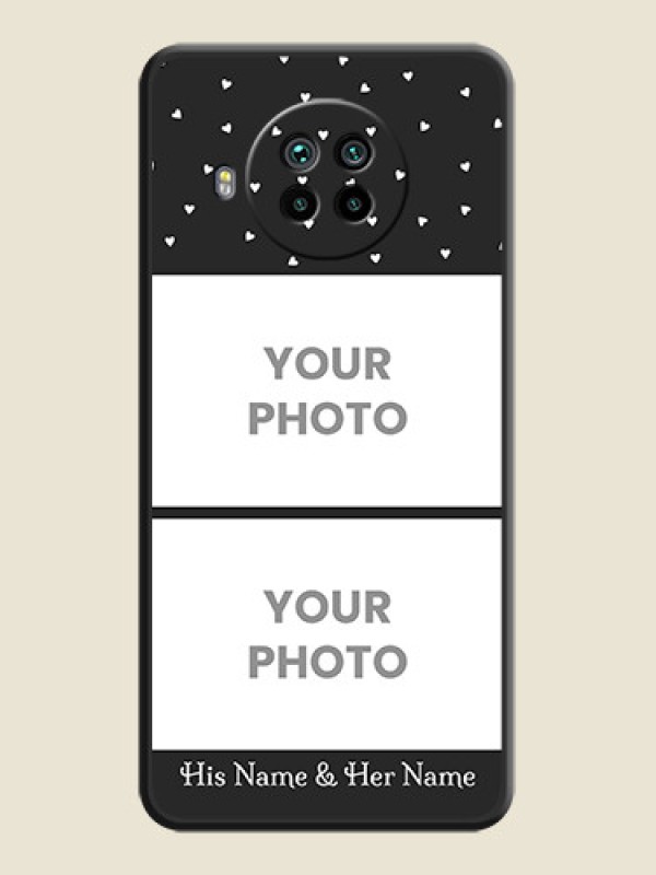 Custom Miniature Love Symbols with Name on Space Black Custom Soft Matte Back Cover - Mi 10i 5G - alternate view