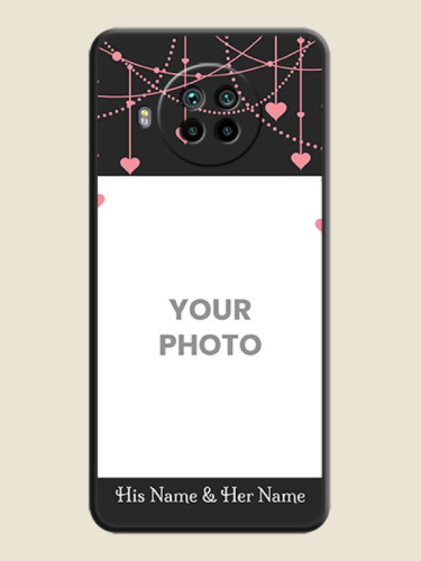 Custom Pink Love Hangings with Text on Space Black Custom Soft Matte Back Cover - Mi 10i 5G - alternate view