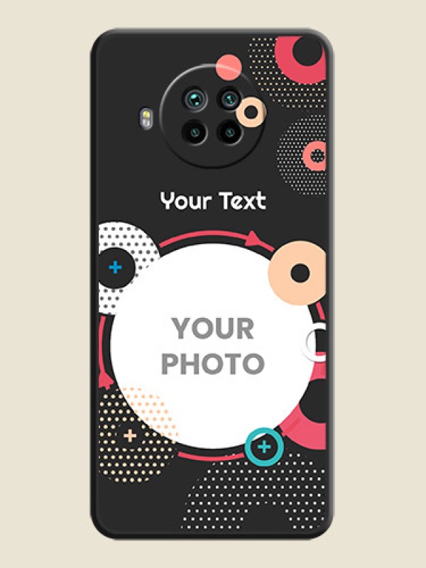 Custom Multicoloured Round Image on Personalised Space Black Soft Matte Cases - Mi 10i 5G - alternate view