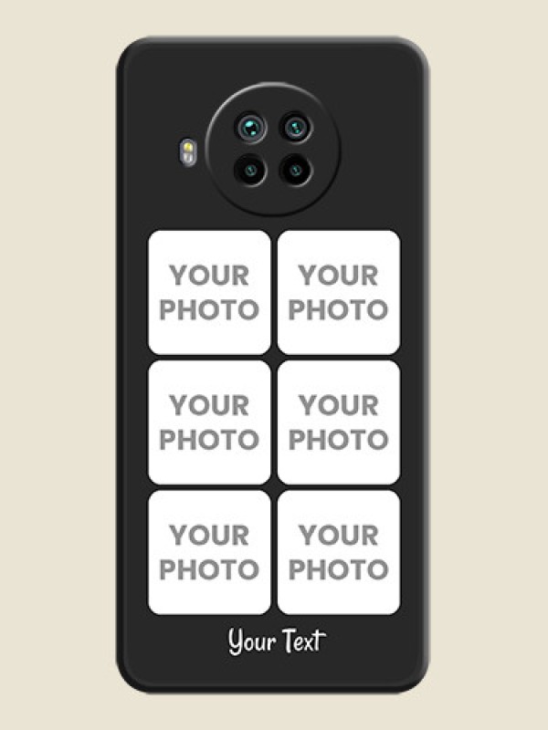 Custom Floral Art with 6 Image Holder on Photo on Space Black Soft Matte Mobile Case - Mi 10i 5G - alternate view