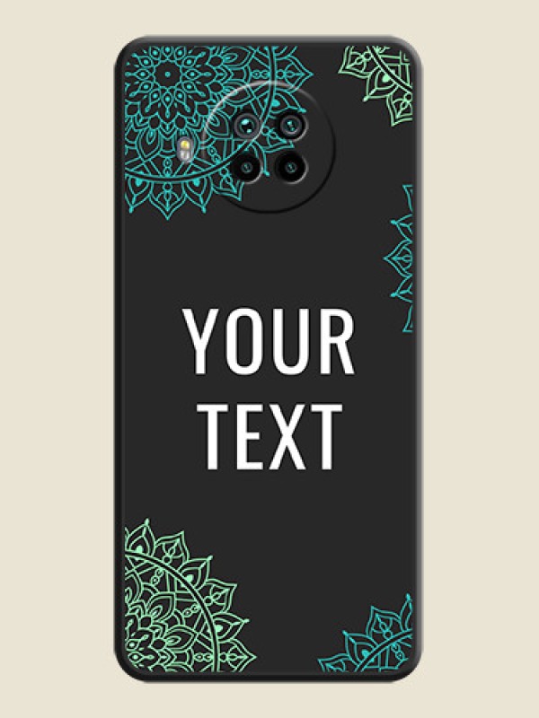 Custom Your Name with Floral Design on Space Black Custom Soft Matte Back Cover - Mi 10i 5G - alternate view