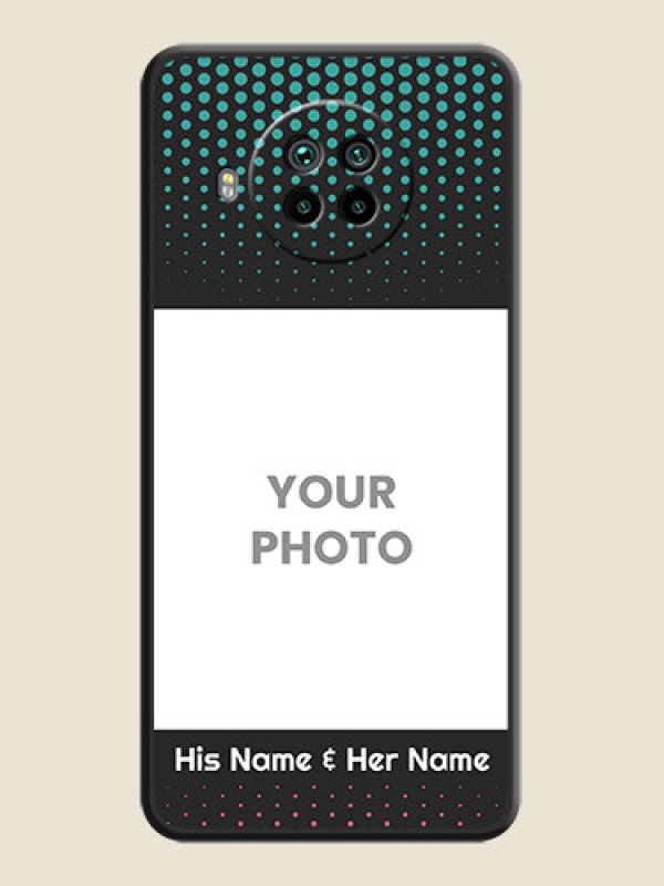 Custom Faded Dots with Grunge Photo Frame and Text on Space Black Custom Soft Matte Phone Cases - Mi 10i 5G - alternate view