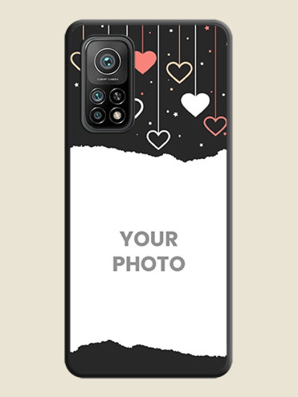 Custom Love Hangings with Splash Wave Picture on Space Black Custom Soft Matte Phone Back Cover - Mi 10T Pro - alternate view