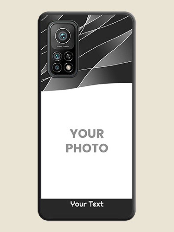 Custom Mixed Wave Lines on Photo on Space Black Soft Matte Mobile Cover - Mi 10T Pro - alternate view