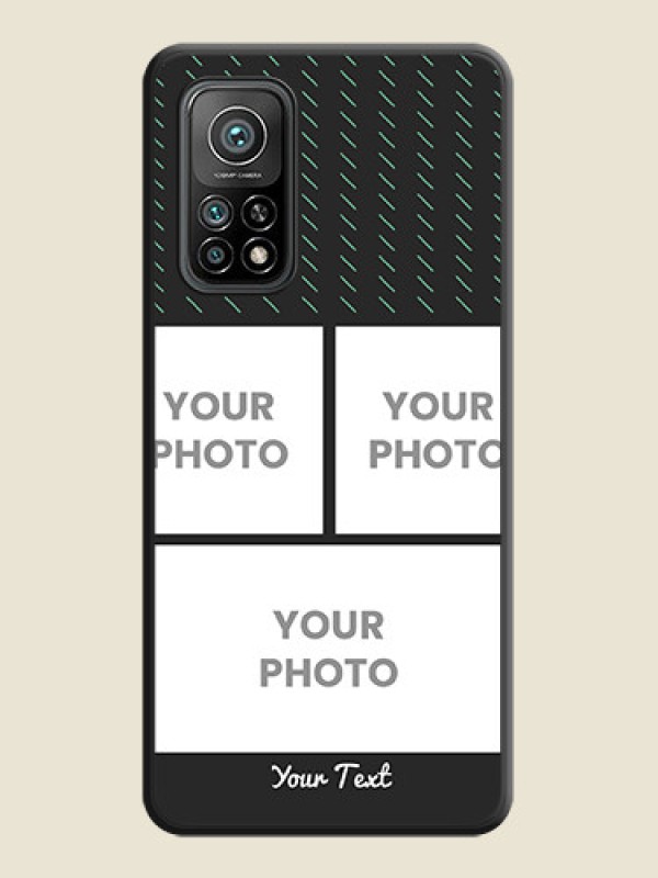 Custom Cross Dotted Pattern with 2 Image Holder  on Personalised Space Black Soft Matte Cases - Mi 10T Pro - alternate view