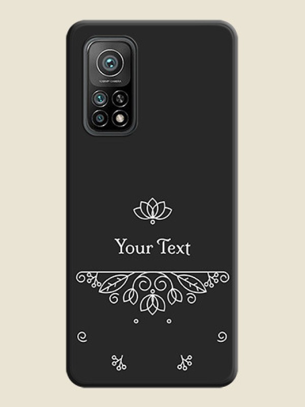 Custom Lotus Garden Custom Text On Space Black Personalized Soft Matte Phone Covers -Xiaomi Mi 10T Pro - alternate view