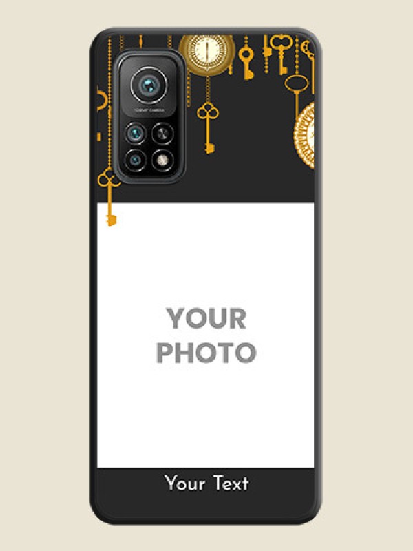 Custom Decorative Design with Text on Space Black Custom Soft Matte Back Cover - Mi 10T - alternate view