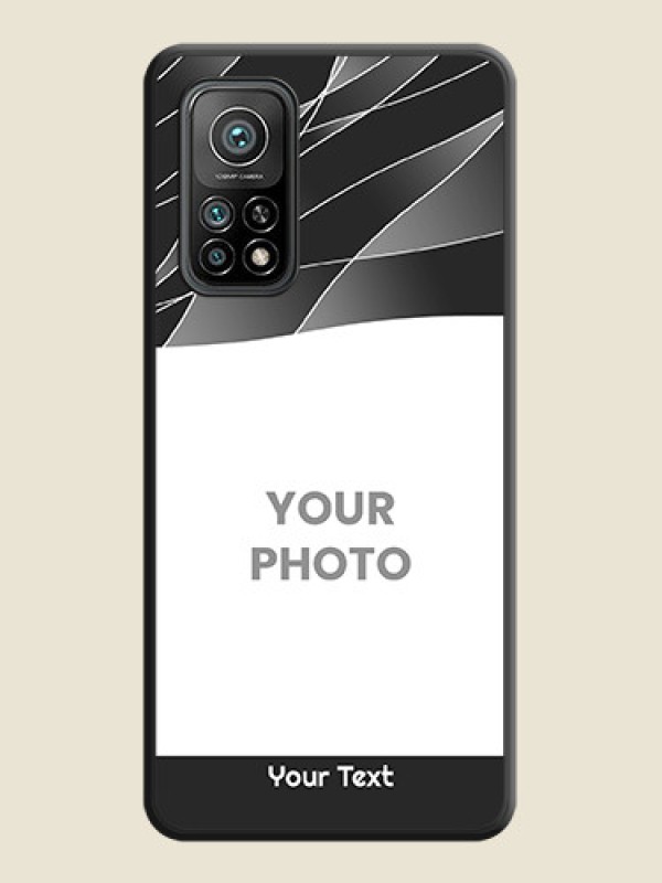 Custom Mixed Wave Lines on Photo on Space Black Soft Matte Mobile Cover - Mi 10T - alternate view