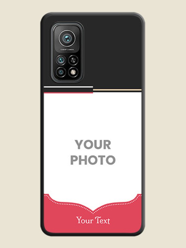 Custom Classic Plain Design with Name on Photo on Space Black Soft Matte Phone Cover - Mi 10T - alternate view
