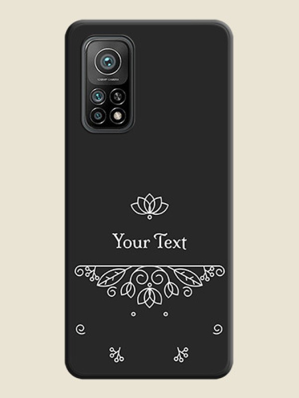 Custom Lotus Garden Custom Text On Space Black Personalized Soft Matte Phone Covers -Xiaomi Mi 10T - alternate view