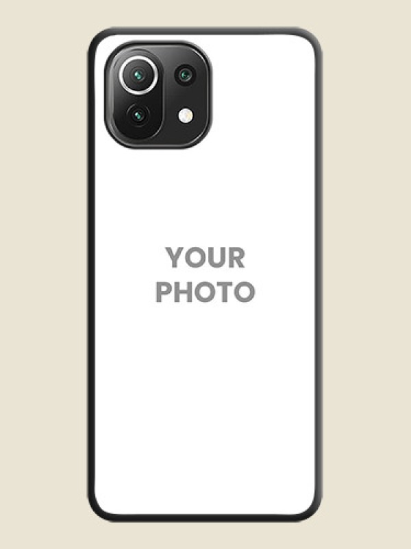 Custom Full Single Pic Upload On Space Black Personalized Soft Matte Phone Covers -Xiaomi Mi 11 Lite Ne 5G - alternate view