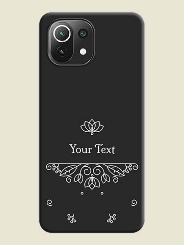 Custom Lotus Garden Custom Text On Space Black Personalized Soft Matte Phone Covers -Xiaomi Mi 11 Lite Ne 5G - alternate view
