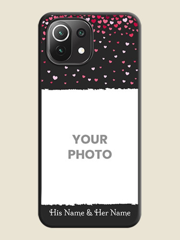 Custom Fall in Love with Your Partner  on Photo on Space Black Soft Matte Phone Cover - Mi 11 Lite - alternate view