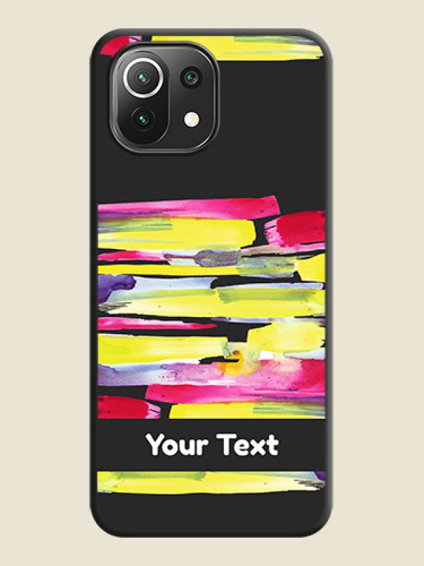 Custom Brush Coloured on Space Black Personalized Soft Matte Phone Covers - Mi 11 Lite - alternate view