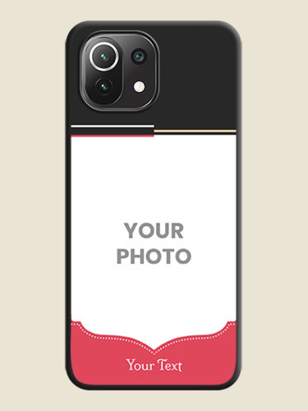 Custom Classic Plain Design with Name on Photo on Space Black Soft Matte Phone Cover - Mi 11 Lite - alternate view