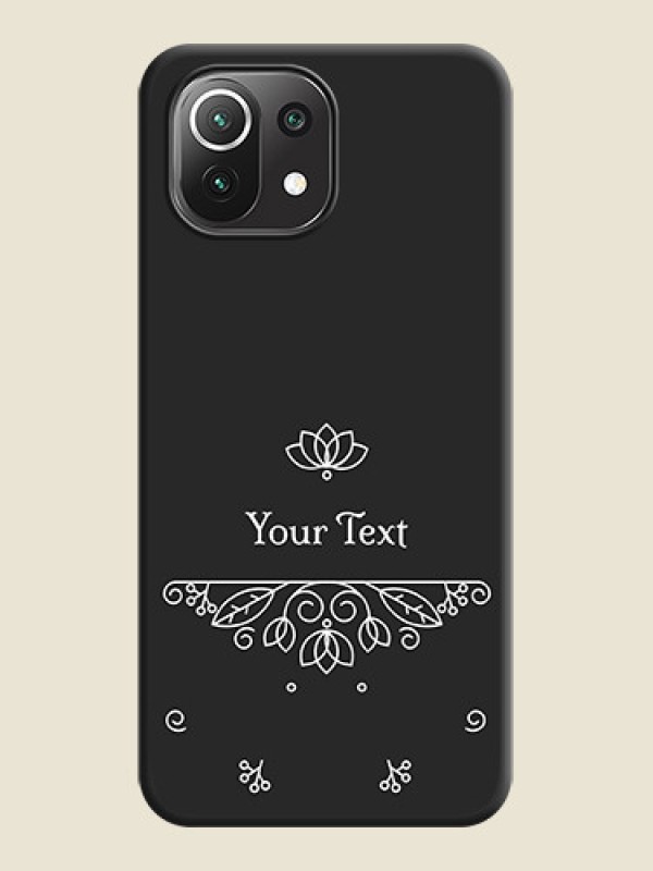 Custom Lotus Garden Custom Text On Space Black Personalized Soft Matte Phone Covers -Xiaomi Mi 11 Lite - alternate view
