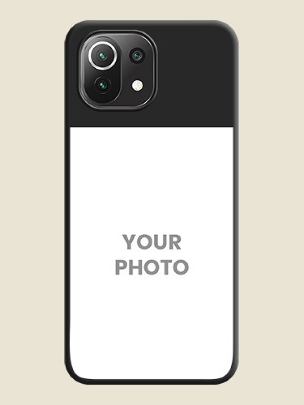 Custom Image Upload With Space Black Color On Custom Soft Matte Mobile Back Cover - Xiaomi Mi 11 Lite - alternate view